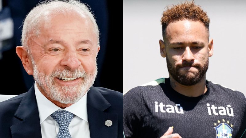 Lula brinca com Neymar antes de jogo da Seleção